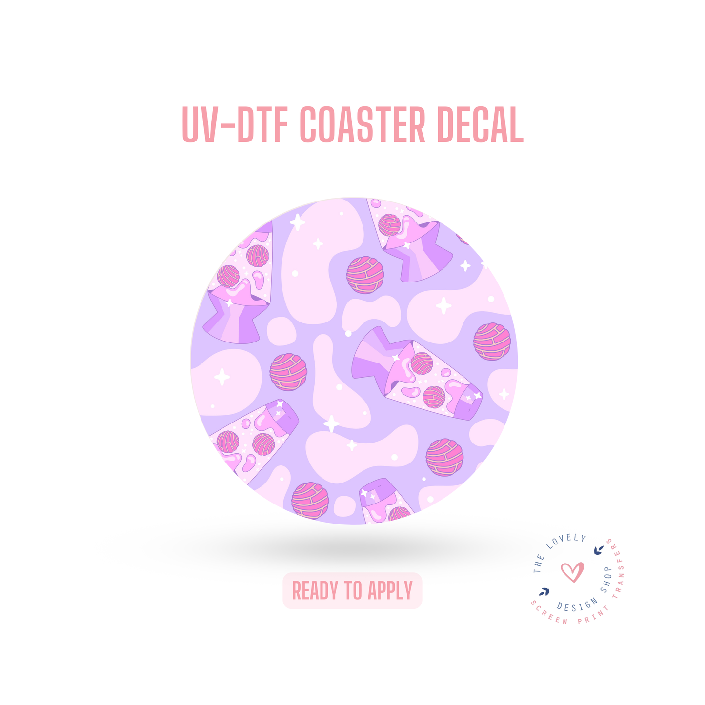 Conchas Lava Lamp - UV DTF Coaster Decal (Ready to Ship) Jun 17