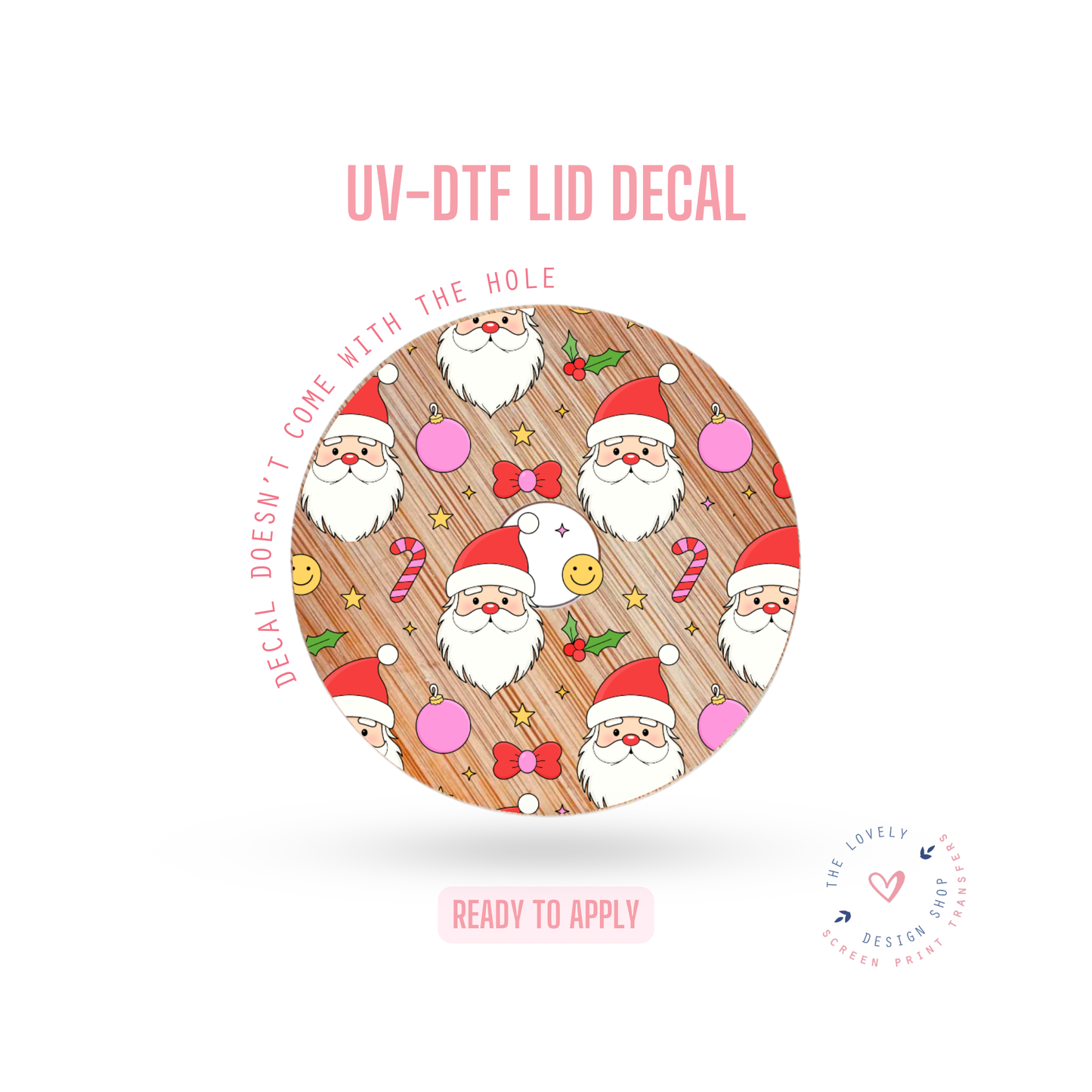 Festive Santas - UV DTF Lid Decal - Oct 28