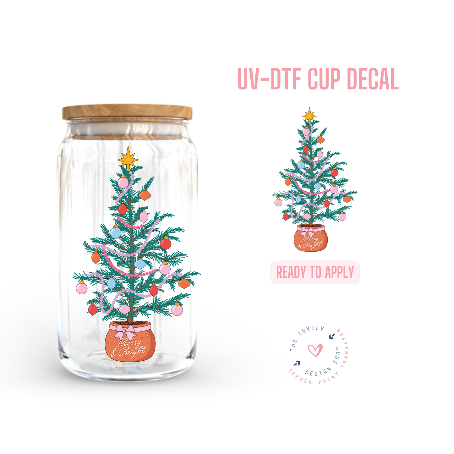 Christmas Tree - UV DTF Cup Decal - Oct 8