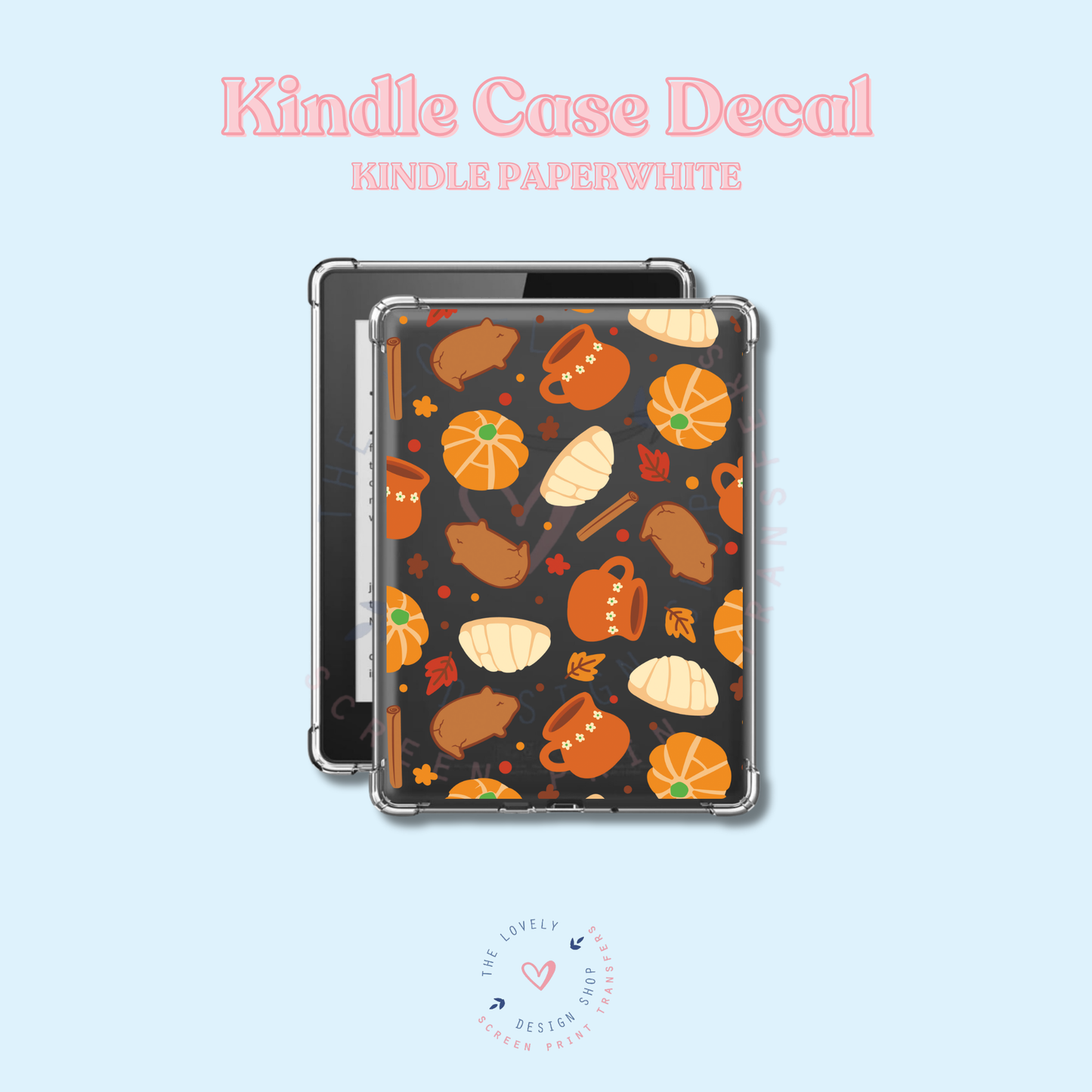 Pumpkin Conchas - UV DTF Kindle Decal