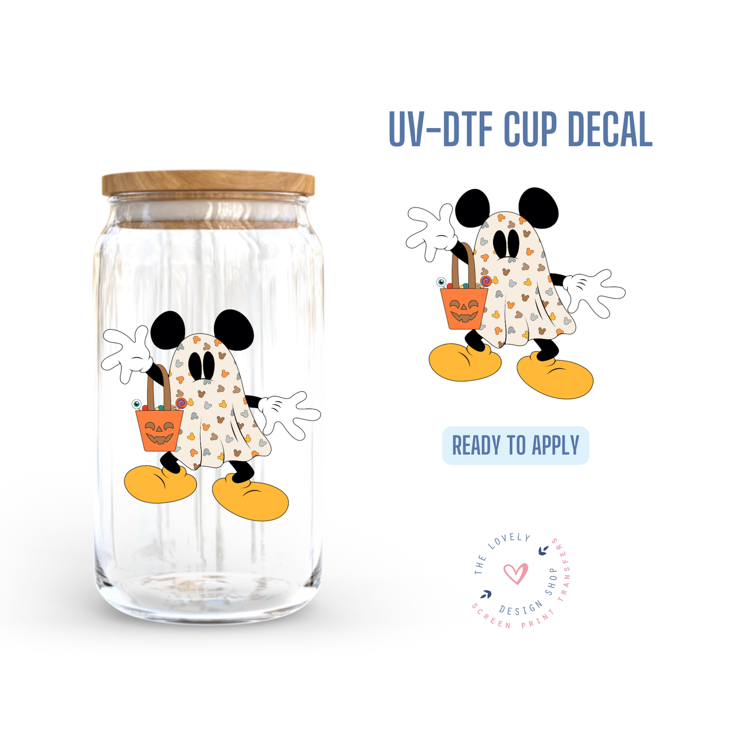 Male Mouse Ghost - UV DTF Cup Decal - Jul 22