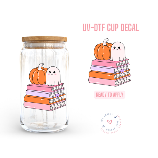 Bookish Ghost - UV DTF Cup Decal - Oct 15