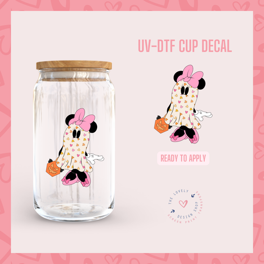 Girly Mouse Ghost - UV DTF Cup Decal - Jul 22