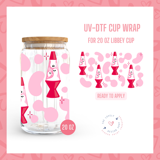 Lava Lamp Ghosts - UV DTF 20 oz Libbey Cup Wrap (Ready to Ship) Jun 10