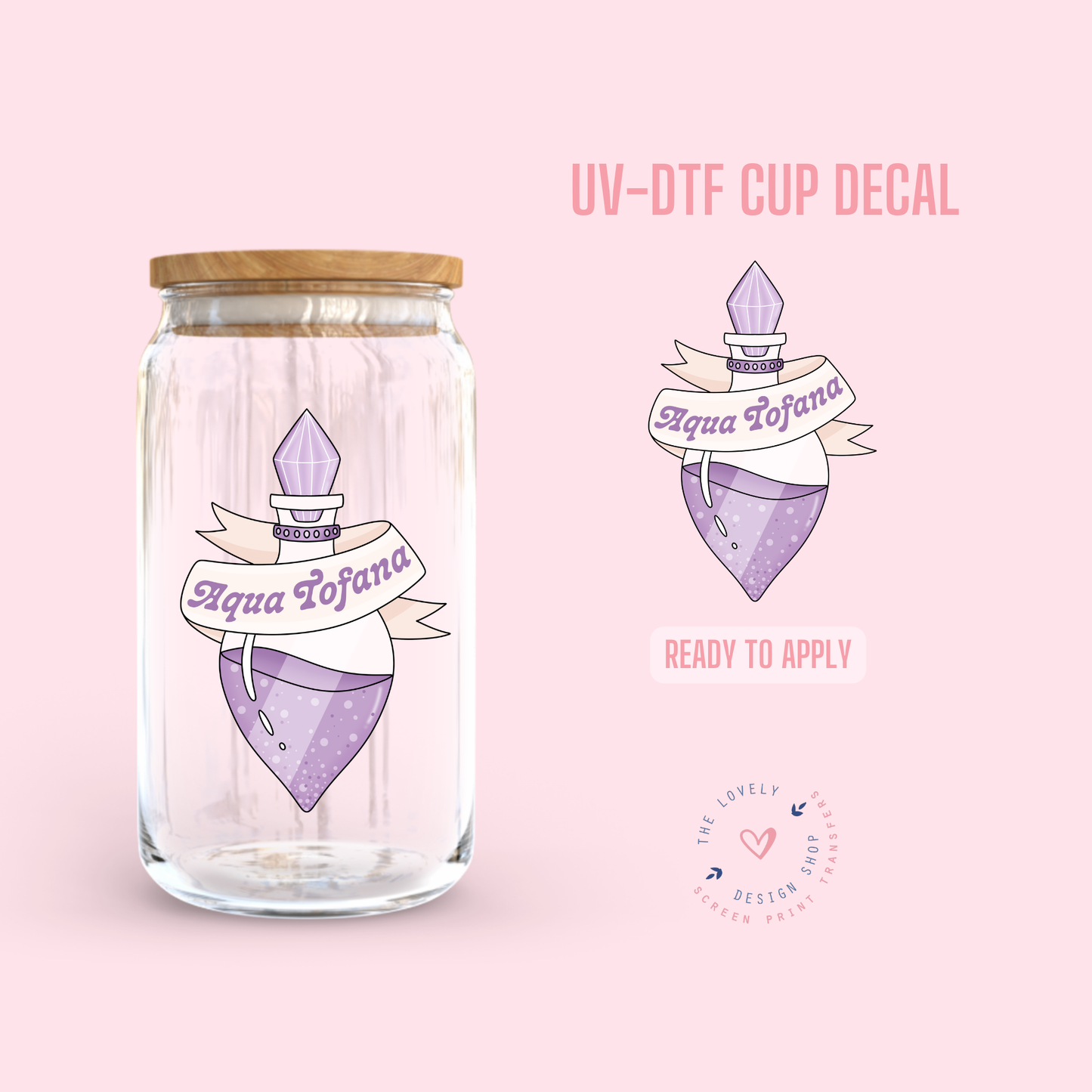 Aqua Tofana - UV DTF Cup Decal - Dec 2