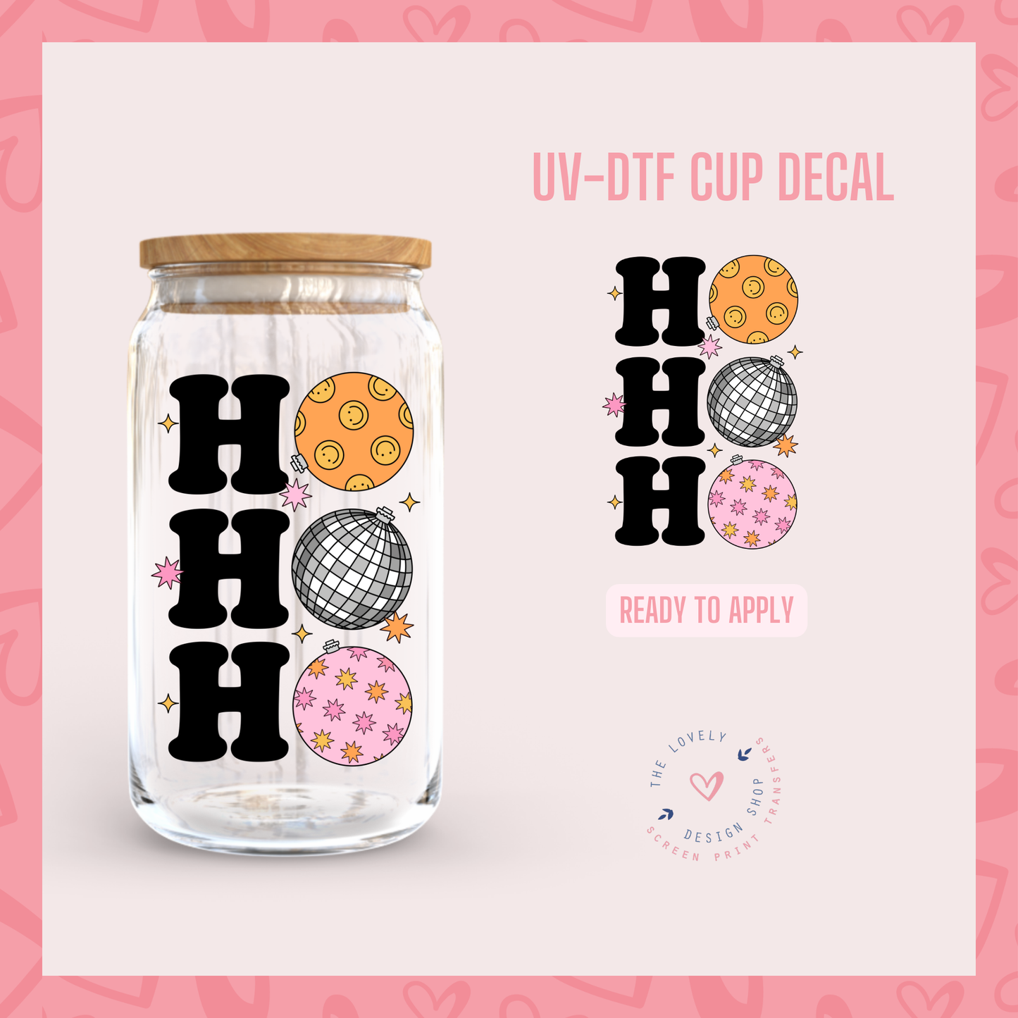 Ho Ho Ho Disco - UV DTF Cup Decal - Oct 15