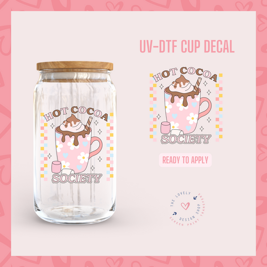 Hot Cocoa Society - UV DTF Cup Decal - Sep 9