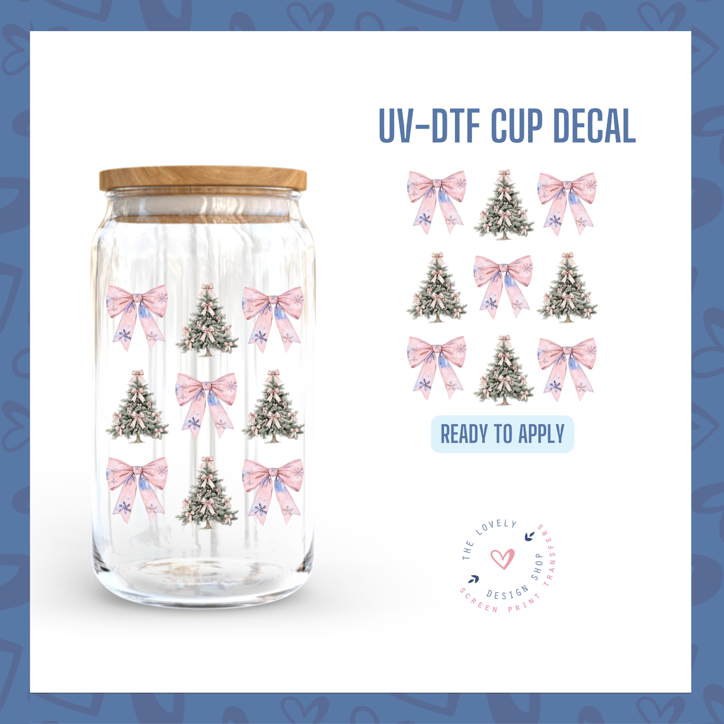 Xmas Tic Tac Toe - UV DTF Cup Decal - Oct 28