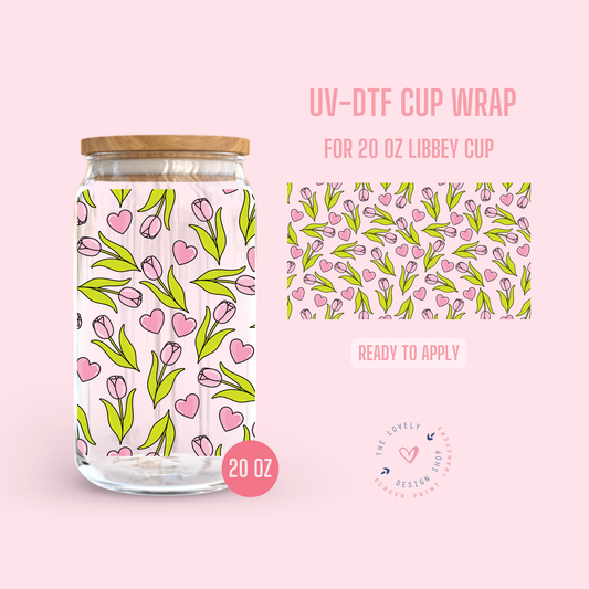 Soft Tulip - UV DTF 20 oz Libbey Cup Wrap - Dec 23