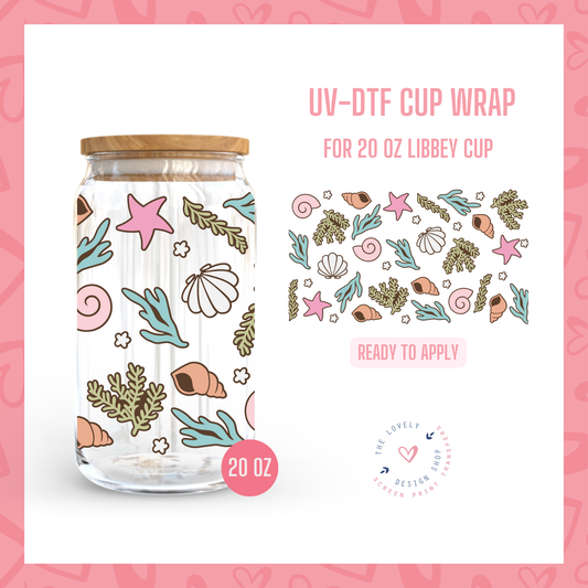 Under The Sea - UV DTF 20 oz Libbey Cup Wrap (Ready to Ship) Jun 24