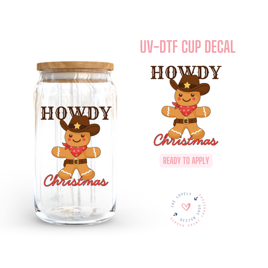 Howdy Christmas - UV DTF Cup Decal - Oct 15