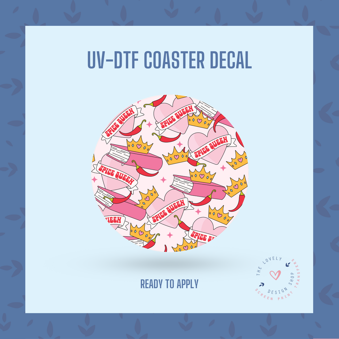 Book Queen (Smut - Spice) - UV DTF Coaster Decal (Ready to Ship) May 28