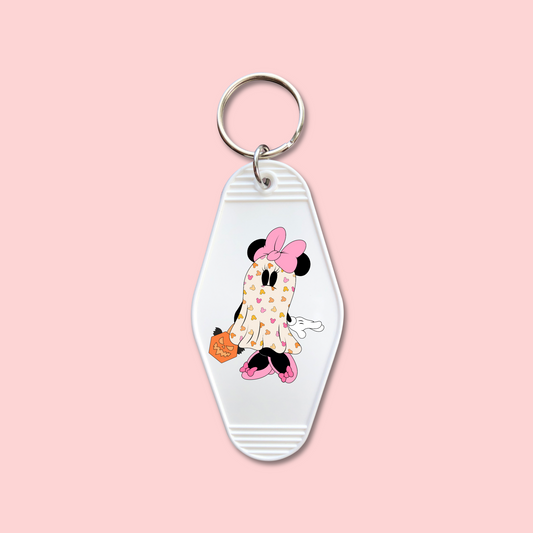 Girly Mouse Ghost (Set of 5) -  Keychain UV DTF Decal - July 22