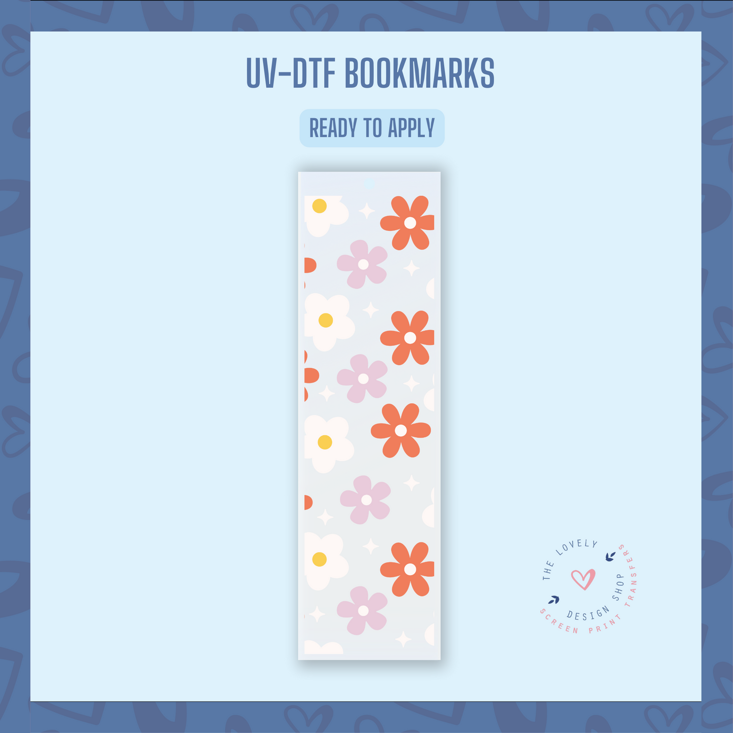 Flower Night - UV DTF Bookmark Decal (Ready to Ship) Apr 17