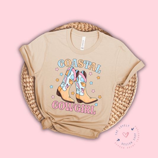 Coastal Cowgirl - FULL COLOR DTF TRANSFER (Ready to Ship)