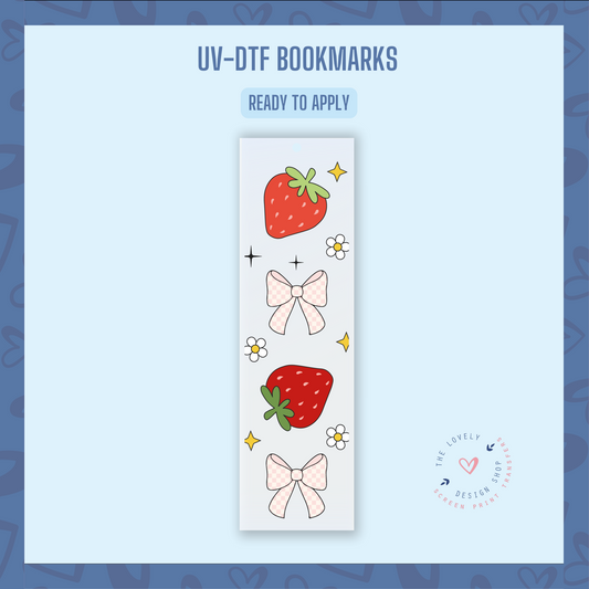 Berries and Bows - UV DTF Bookmark Decal (Ready to Ship) Apr 29