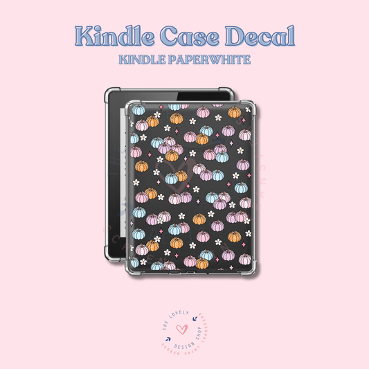 Pastel Pumpkins - UV DTF Kindle Decal