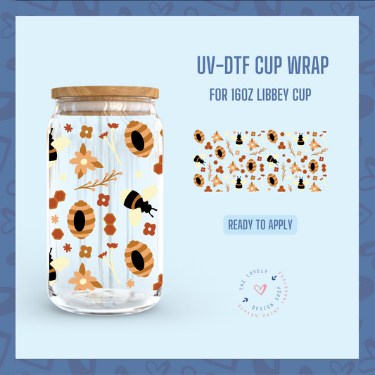 Fall Honey - UV DTF 16 oz Libbey Cup Wrap - Sep 9