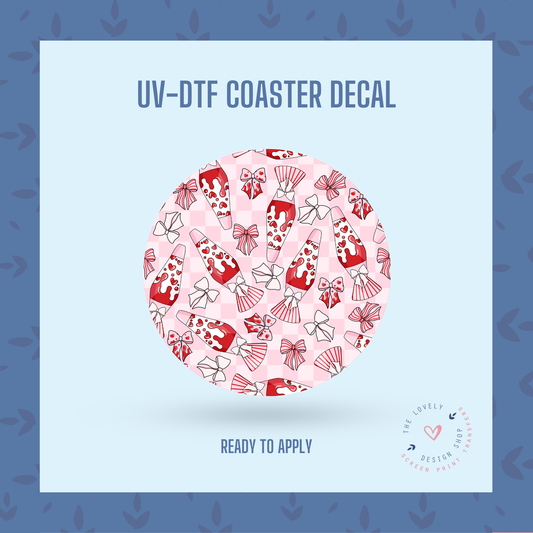 Heart Lava Lamp - UV DTF Coaster Decal - Jan 6