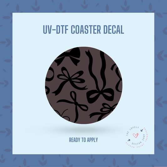 Black Tie Theme - UV DTF Coaster Decal - Dec 16