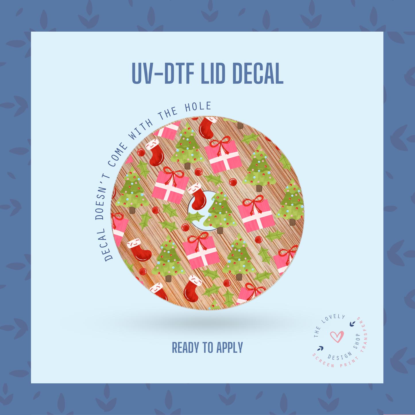 Christmas Trees and Presents - UV DTF Lid Decal - Oct 8