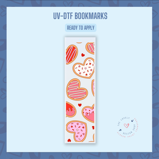 Valentine Sugar Cookies - UV DTF Bookmark Decal - Dec 31