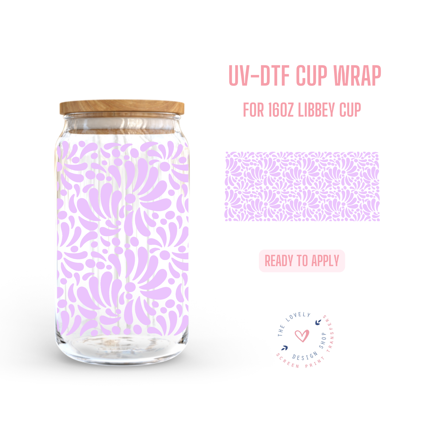 Talavera Wrap Bundle - UV DTF 16 oz Libbey Cup Wrap (Ready to Ship) May 28