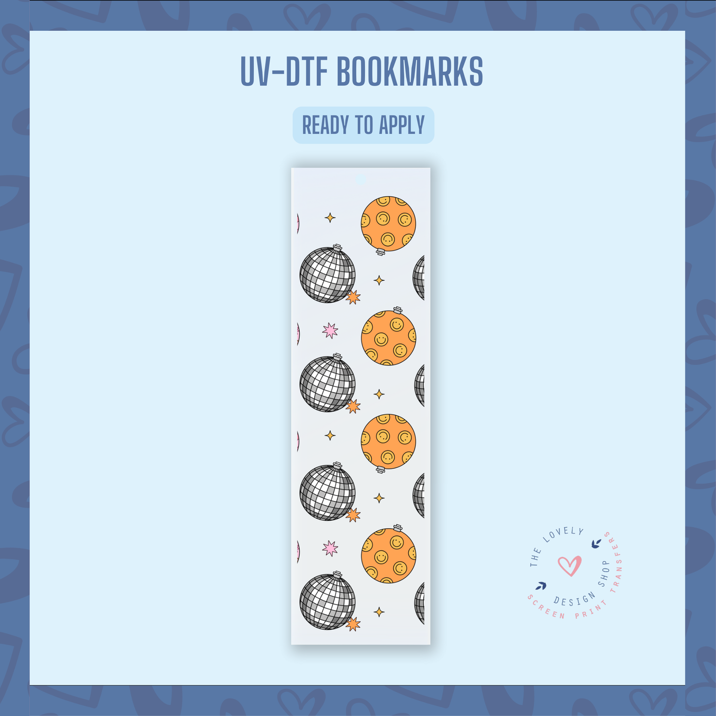 Groovy Ornaments - UV DTF Bookmark Decal - Nov 4