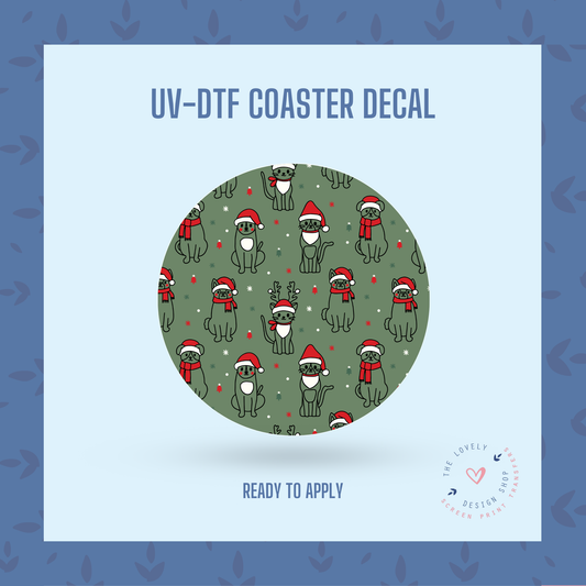 Happy Pawlidays - UV DTF Coaster Decal - Oct 28