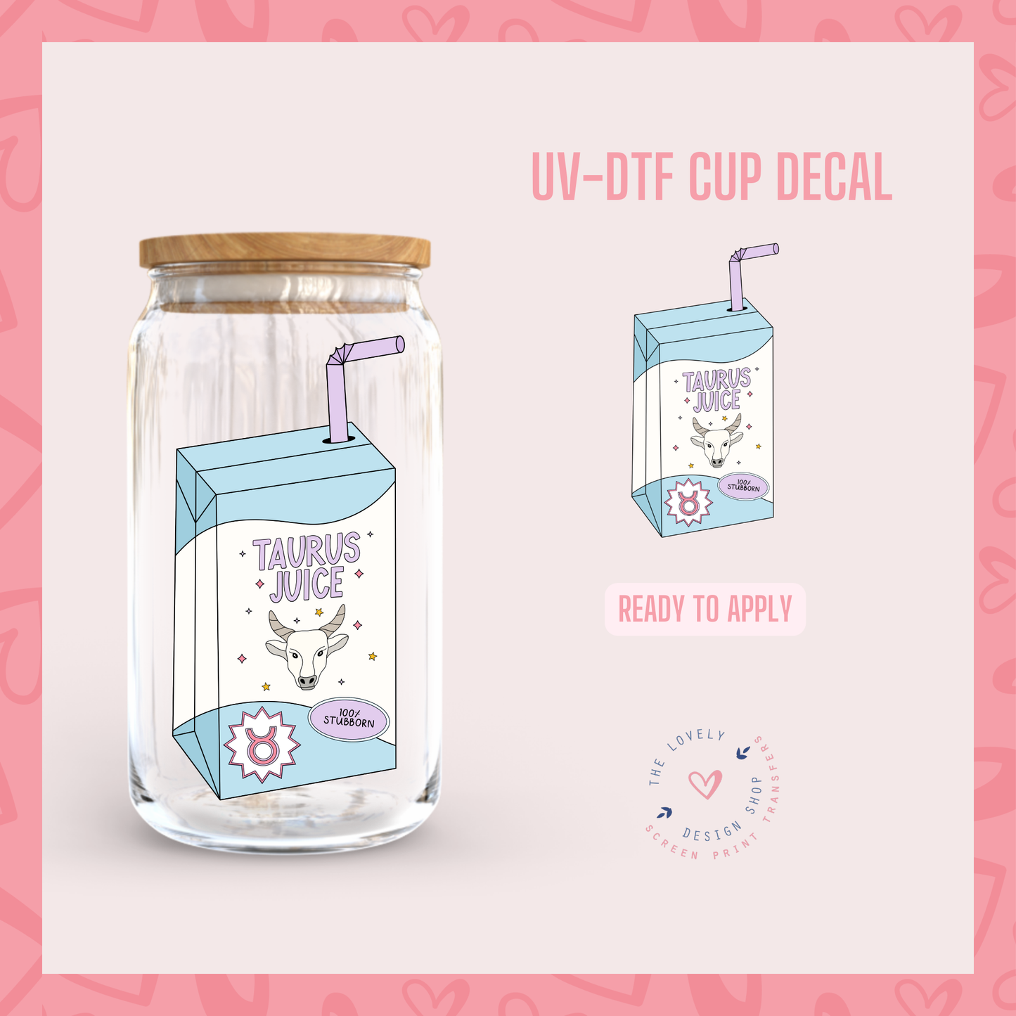 Zodiac Signs Juice Boxes Bundle - UV DTF Cup Decal (Ready to Ship) May 28