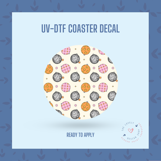 Groovy Ornaments - UV DTF Coaster Decal - Nov 4