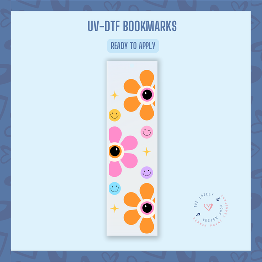 Halloween Eye Flowers - UV DTF Bookmark Decal - Jul 22