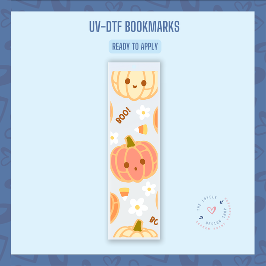 Cute Concha Pumpkins - UV DTF Bookmark Decal - Sep 23