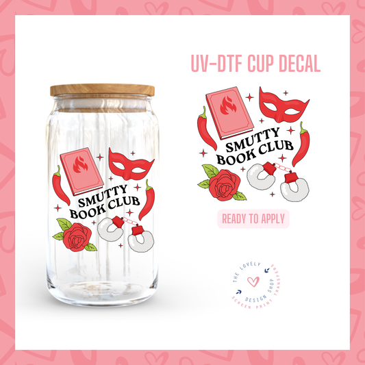 Smutty Book Club - UV DTF Cup Decal - Nov 18