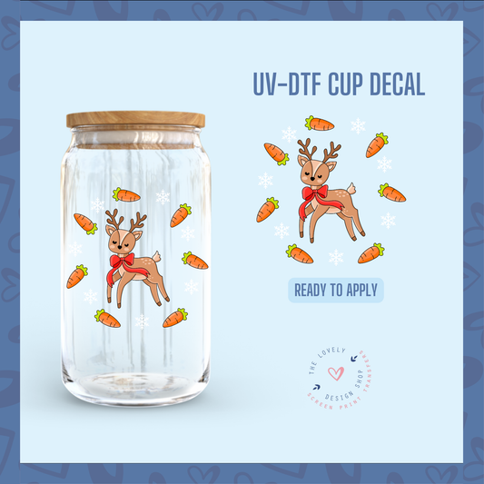 Reindeer And Carrots - UV DTF Cup Decal - Nov 12