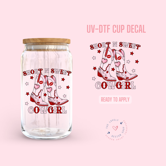 Short And Sweet - Pink - UV DTF Cup Decal - Nov 12