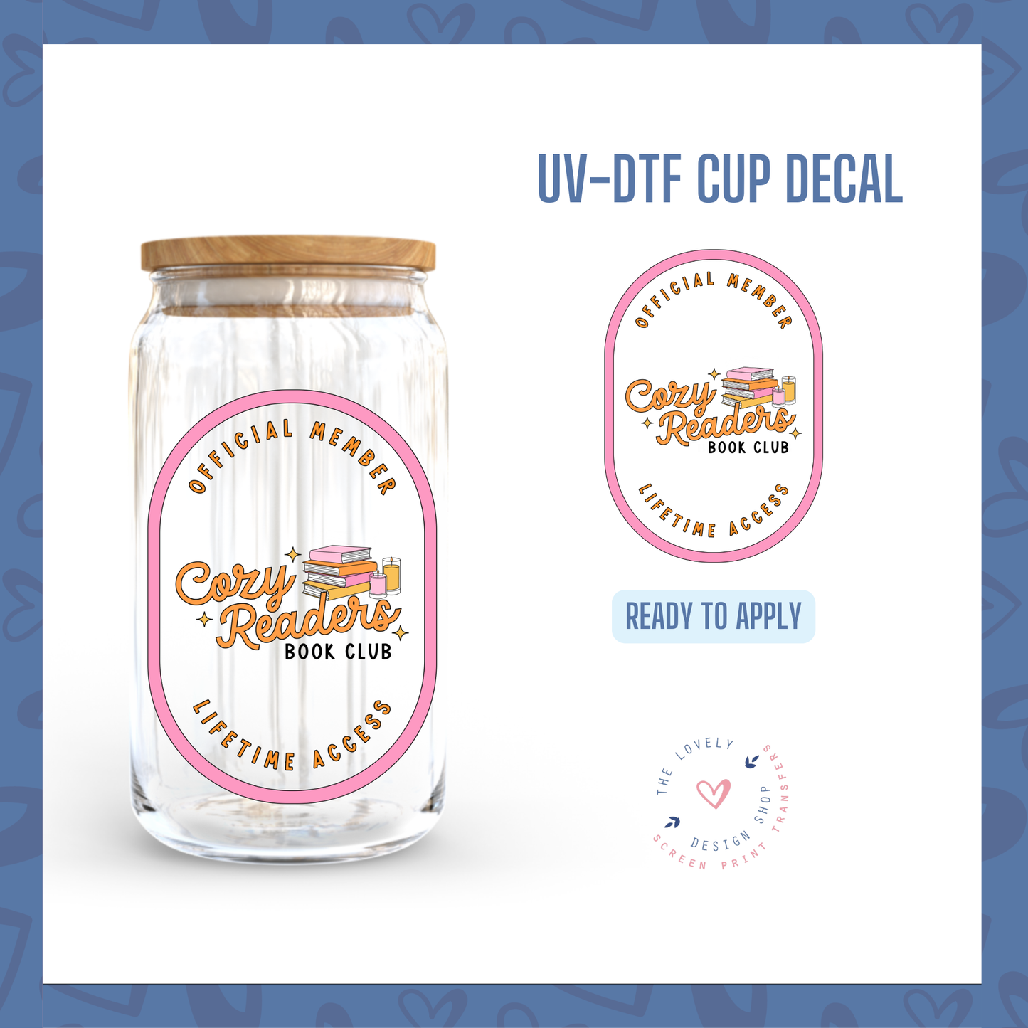 Coffee Readers Book Club - UV DTF Cup Decal - Jul 29