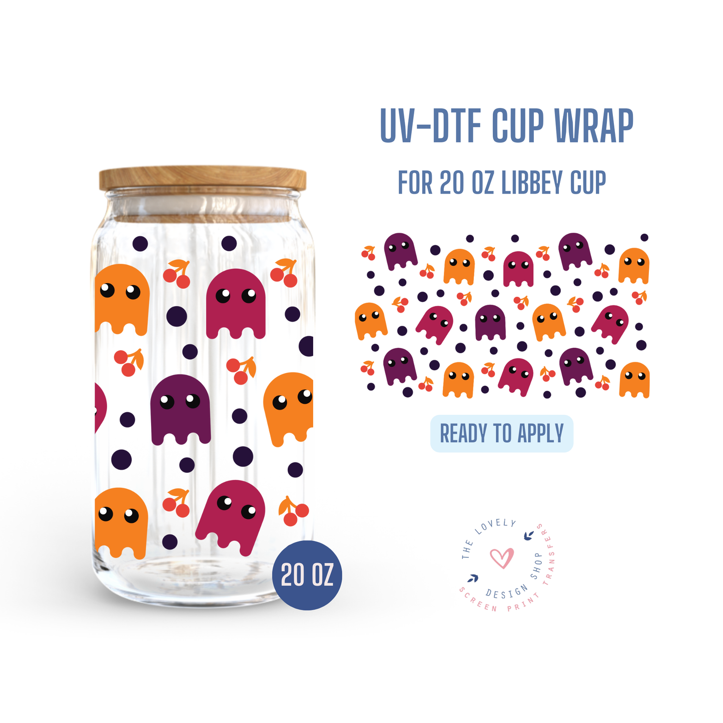 Spook Man - UV DTF 20 oz Libbey Cup Wrap (Ready to Ship) Jun 3