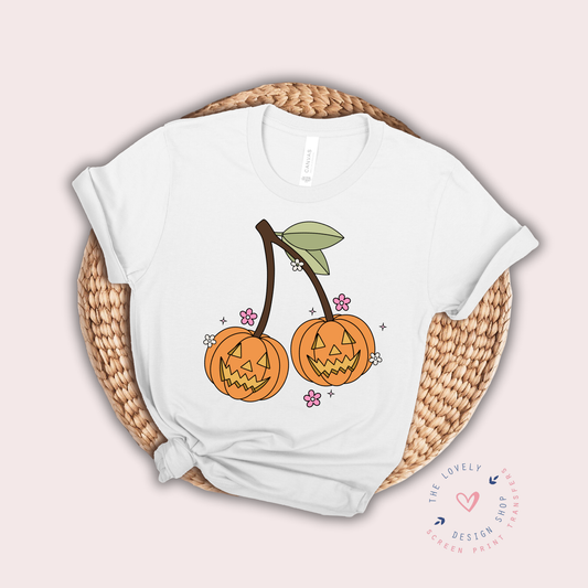 Halloween Cherries - FULL COLOR DTF TRANSFER (PRE ORDER - SHIPS SEP 16TH - SEP 20TH)