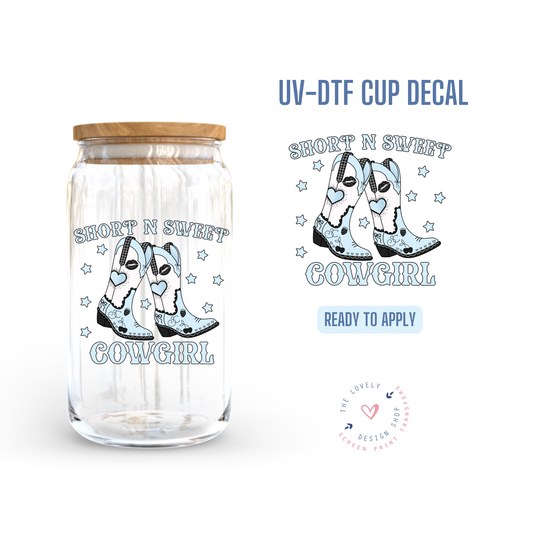 Short And Sweet - Blue - UV DTF Cup Decal - Nov 12