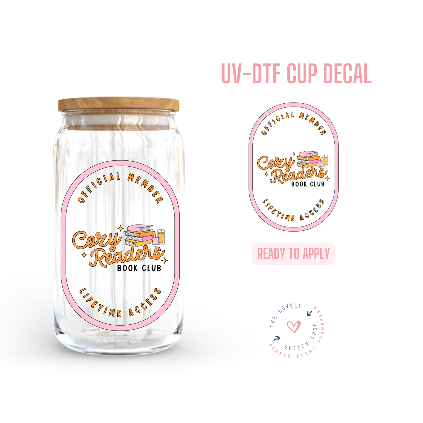 Coffee Readers Book Club - UV DTF Cup Decal - Jul 29