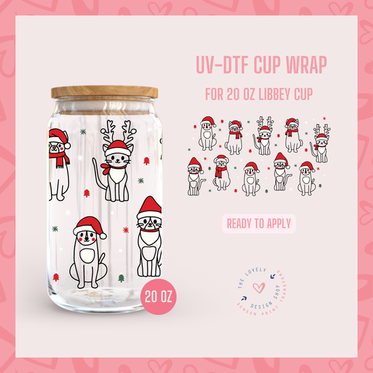 Happy Pawlidays - UV DTF 20 oz Libbey Cup Wrap - Oct 28