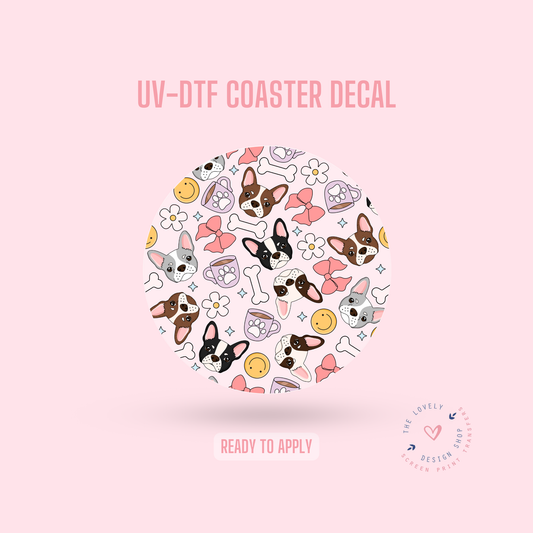 Boston Terrier - UV DTF Coaster Decal - Nov 4