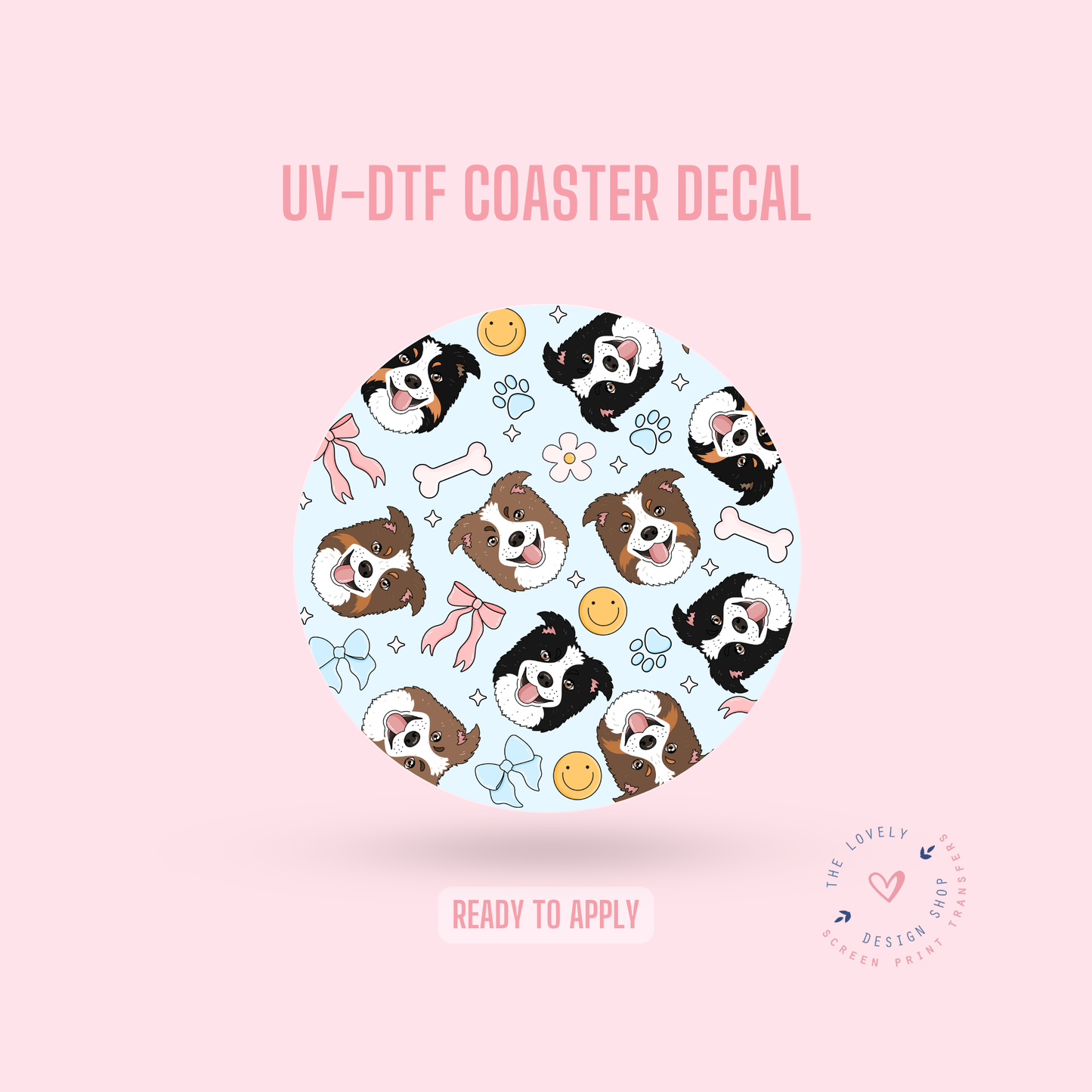 Collie - UV DTF Coaster Decal - Sep 3