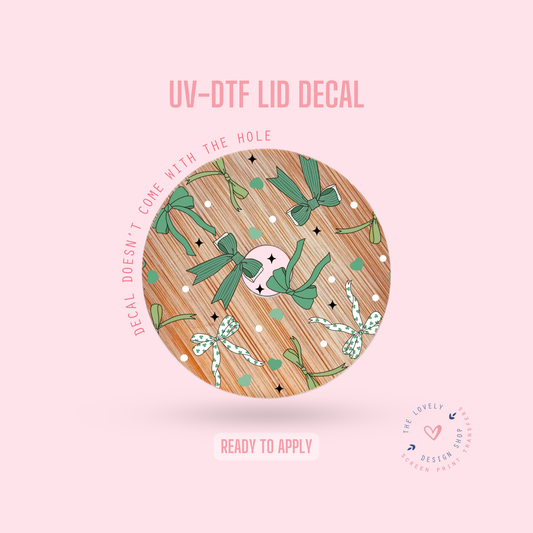 St Pat Bows - UV DTF Lid Decal - Dec 31