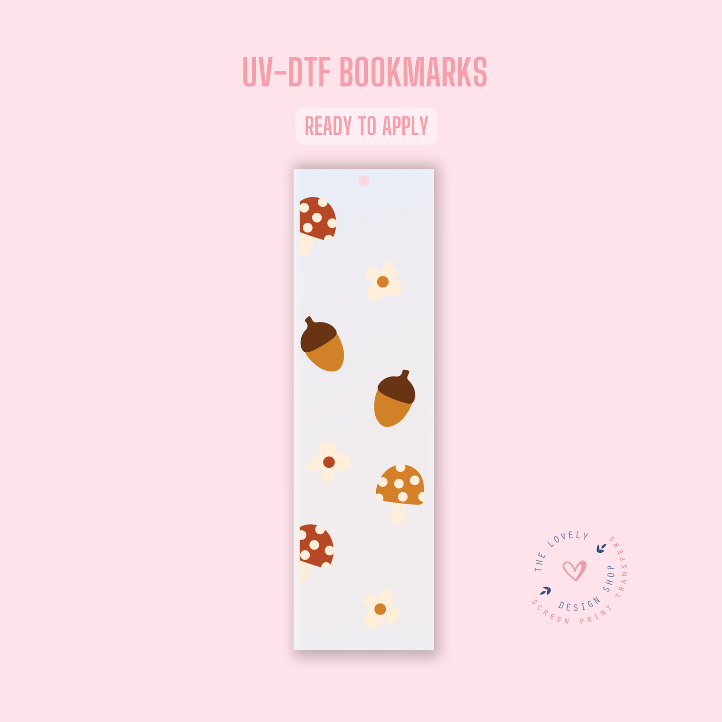 Micro Mushrooms - UV DTF Bookmark Decal - Sep 9