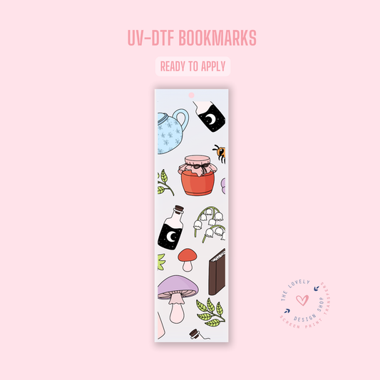 Cottage Core - UV DTF Bookmark Decal - Aug 12