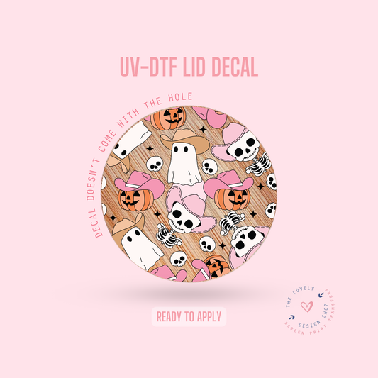 Howdy Halloween Characters - UV DTF Lid Decal - Jul 15