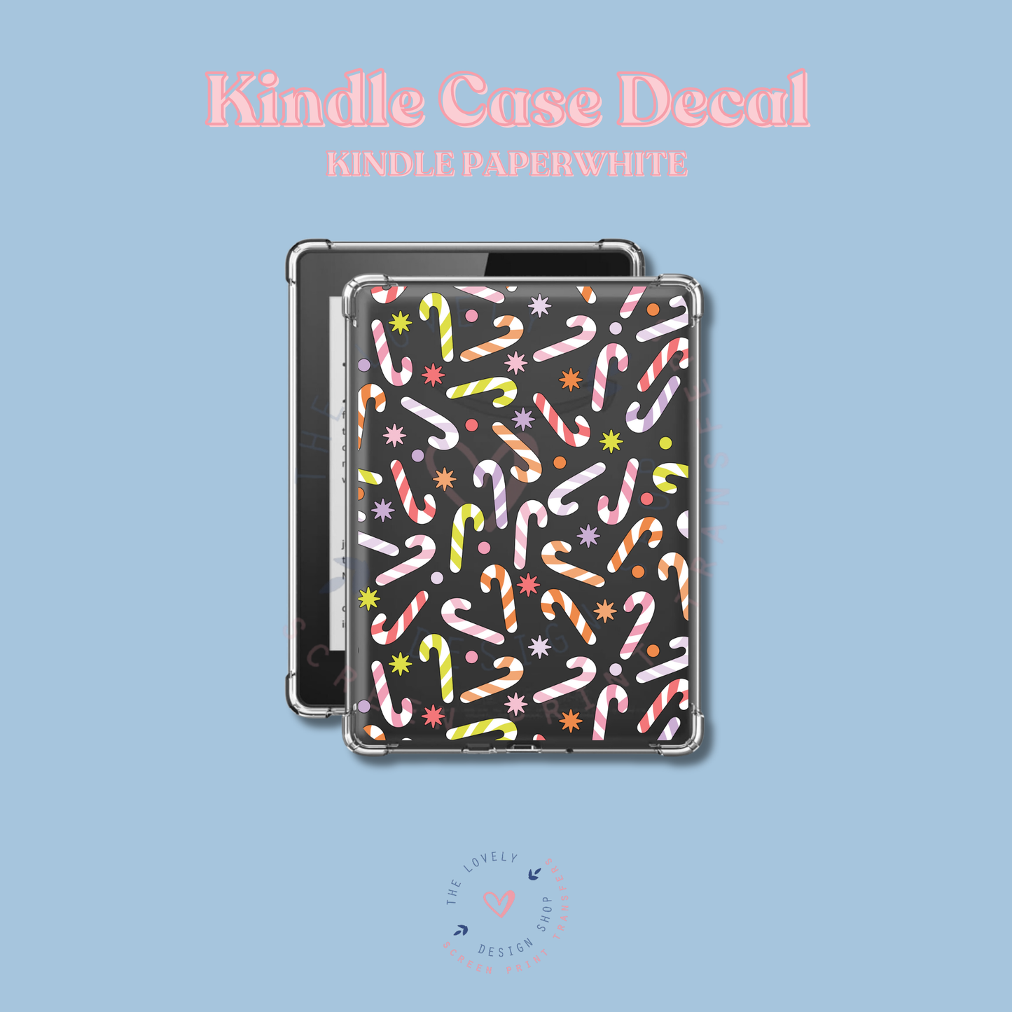 Pastel Candy Canes - UV DTF Kindle Decal