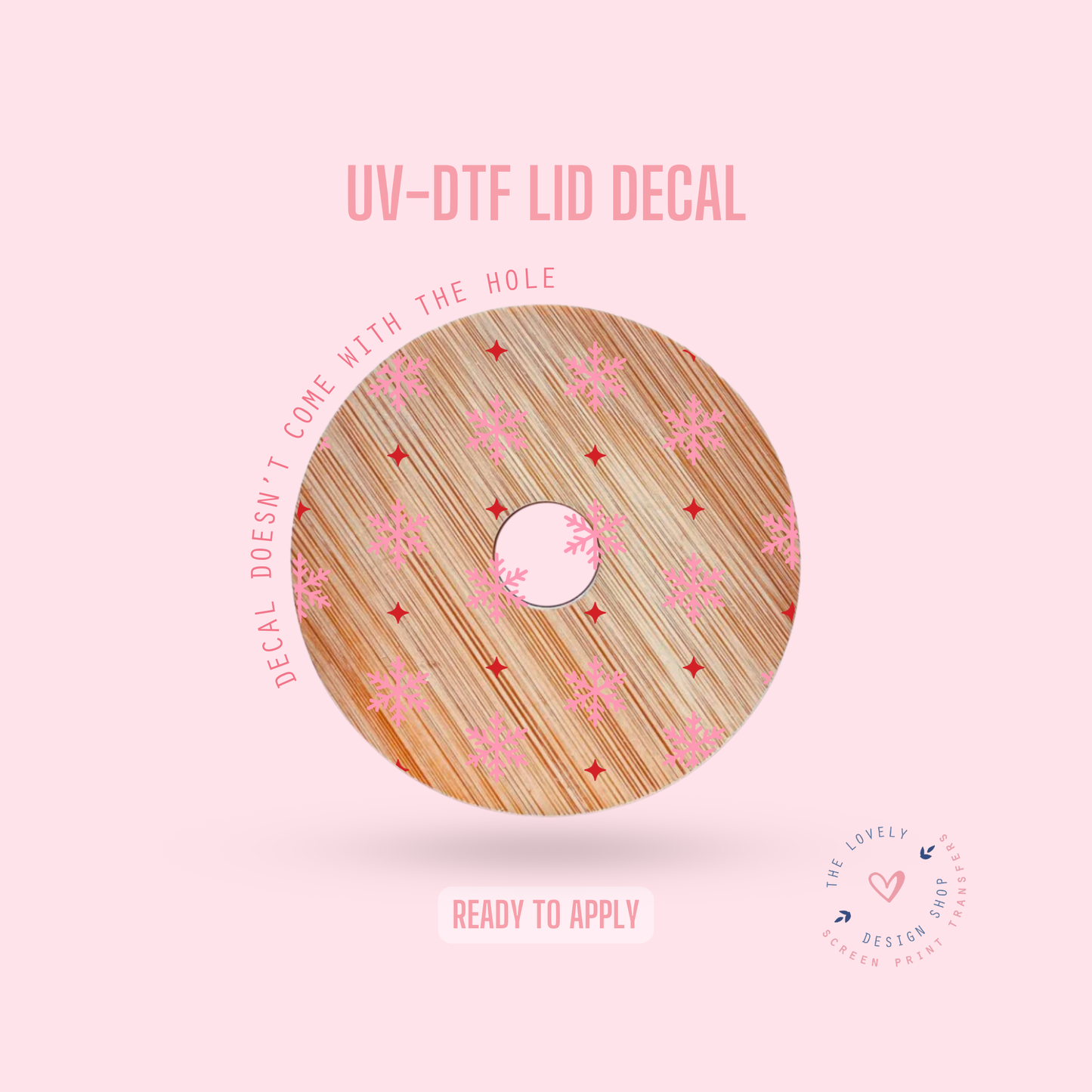 Snowflakes - UV DTF Lid Decal - Sep 16